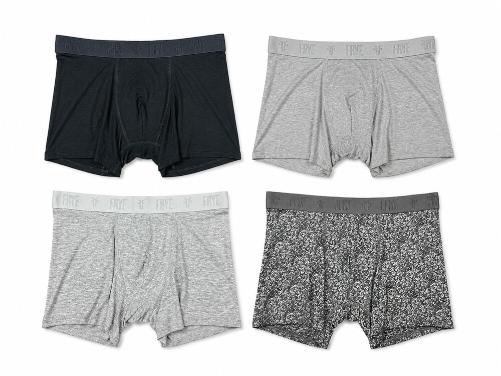 Frye 4.5 Inch Bamboo Blend Boxer Briefs 4 Pack Charcoal NWT — Size Small